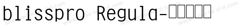 blisspro Regula字体转换